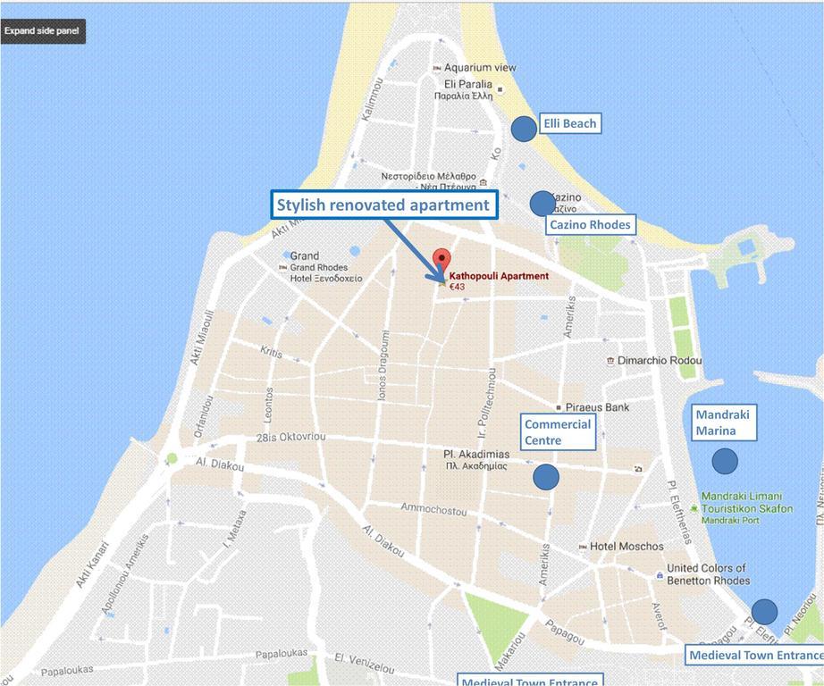 Kathopouli Apartment Rhodes City 외부 사진